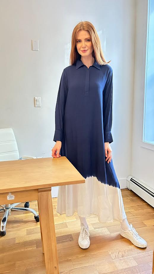 amelia shirt dress Amelia Dress in Blue Stripe