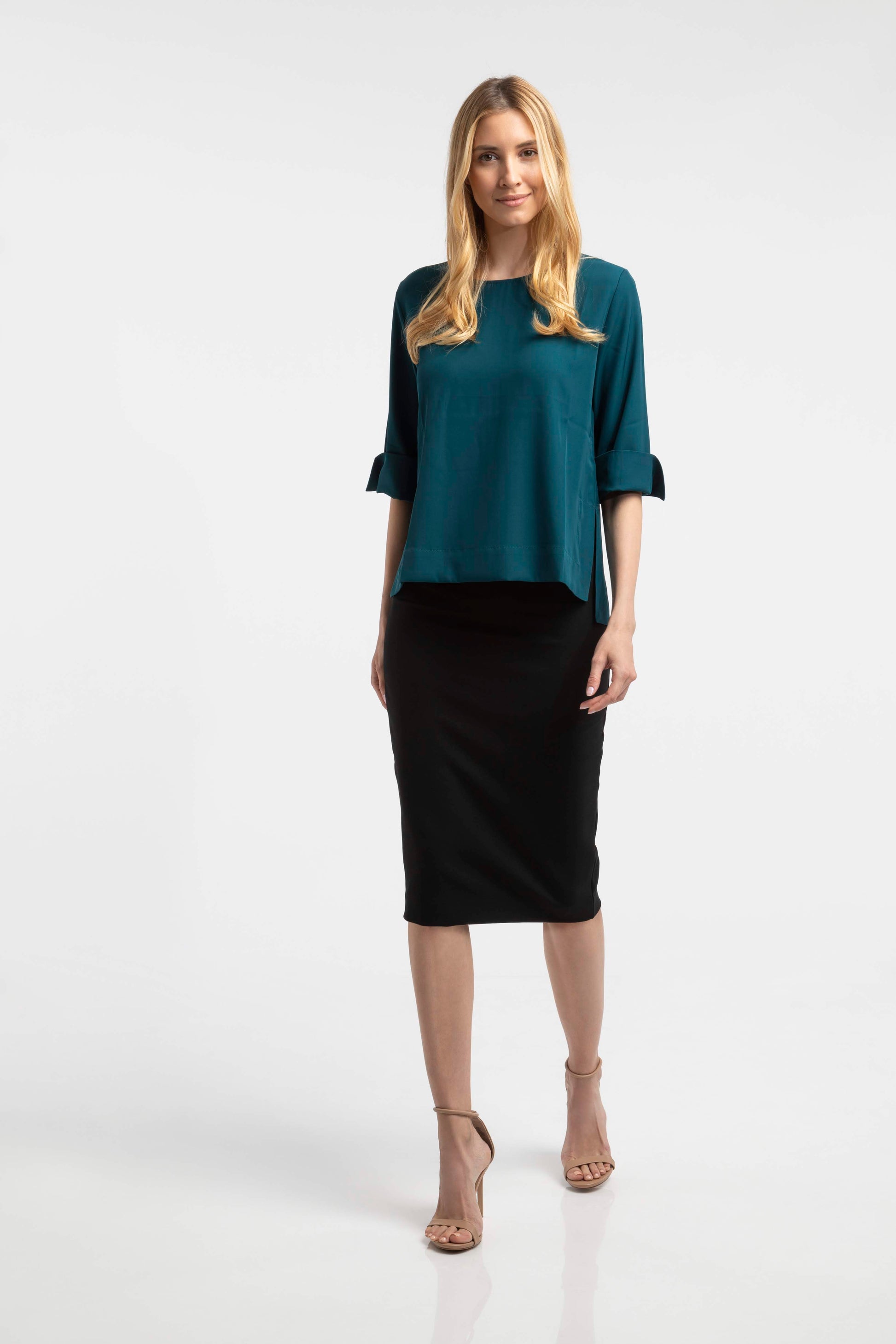 Below The Knee Pencil Skirt - Black CCI & Co. Below The Knee Pencil Skirt - Black CCI & Co.
