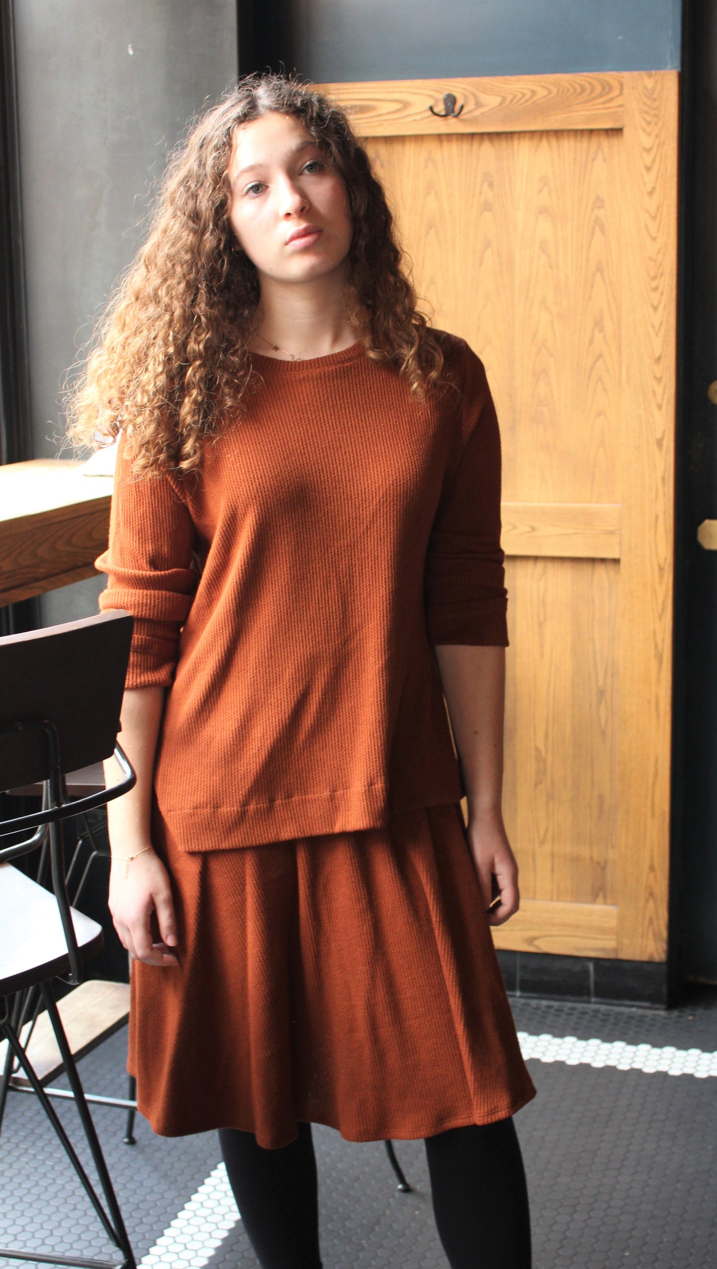 Sweater Flex Skirt - Rust