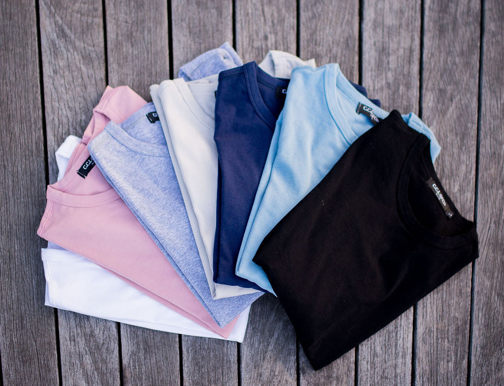 Classic Cotton Stretch Tee - Available in 7 colors
